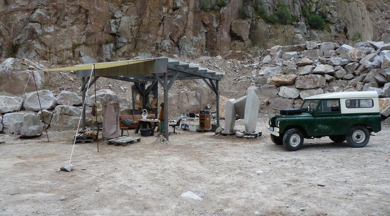 Steinbruch m. Werkstatt